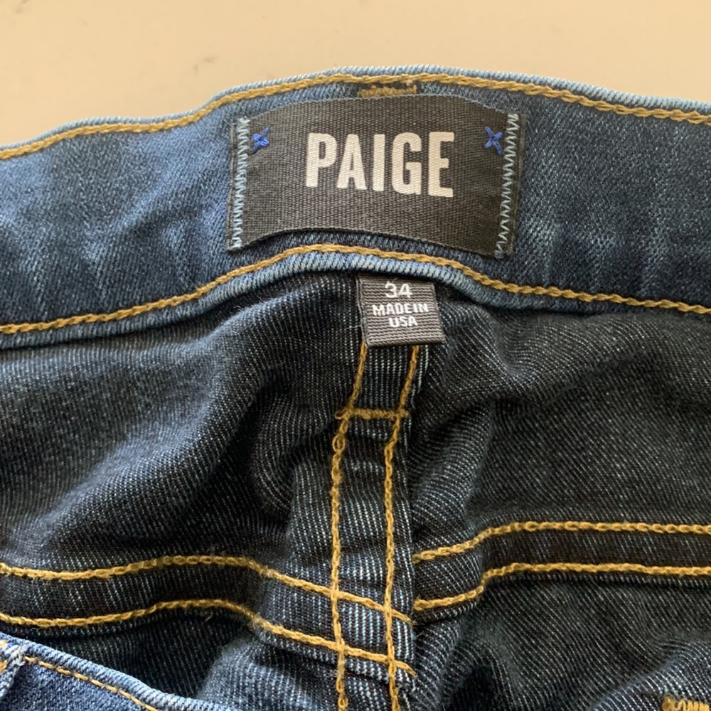 Paige “Federal” Blue Jeans Mens Size 34, Tailored for 28” Inseam, EUC - Picture 3 of 6